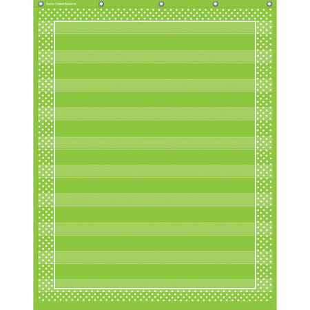 Lime Polka Dots 10 Pocket Chart