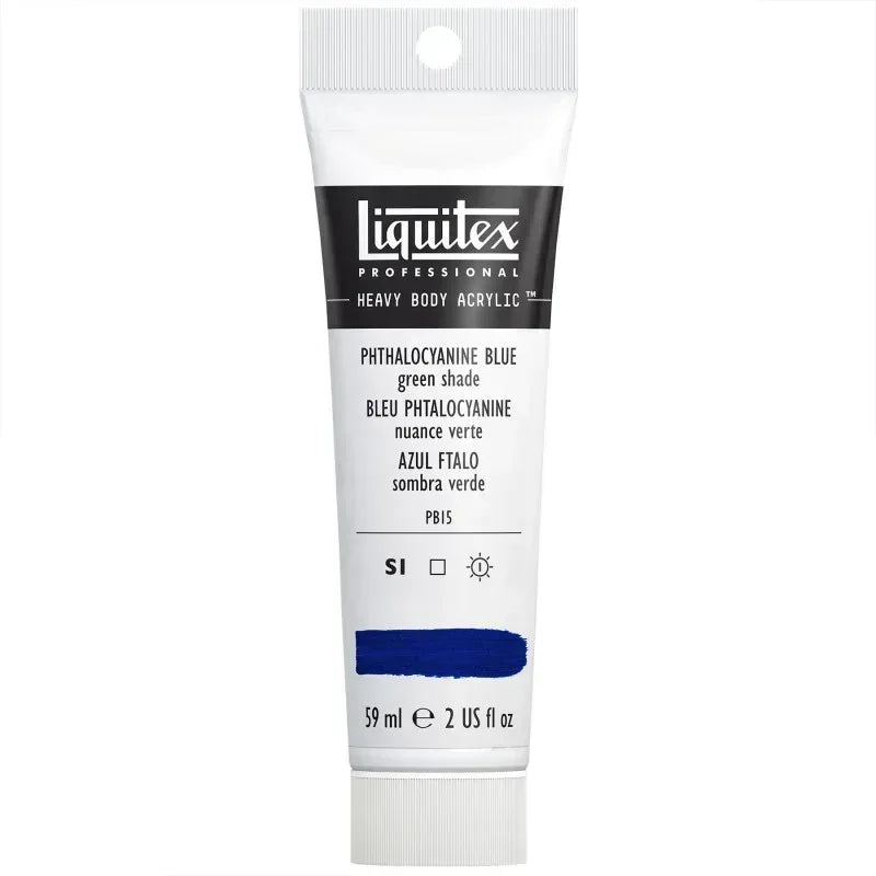 Professional Heavy Body Acrylic Paint, 59 mL Tube, Phthalocyanine Blue (Green Shade)