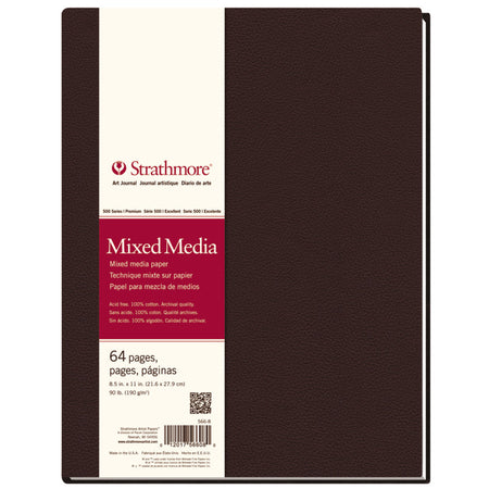 500 Series Art Journal Mixed Media Paper, Hardbound Binding, 64 Sheet, 8.5x11 inch, 1 Count