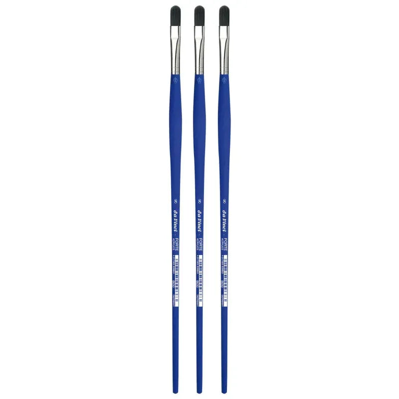 FORTE-Acrylics Student Brush, Synthetic, Acrylic & Oil, Filbert, Series 8650, Size 8, Pack of 3