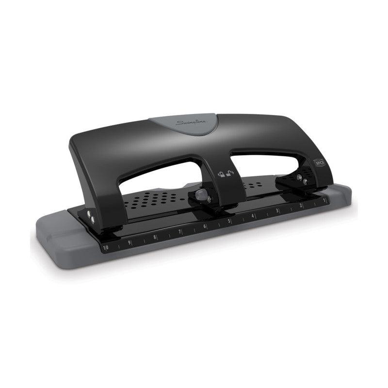 SmartTouch 3-Hole Punch, 20-Sheet Capacity, Black