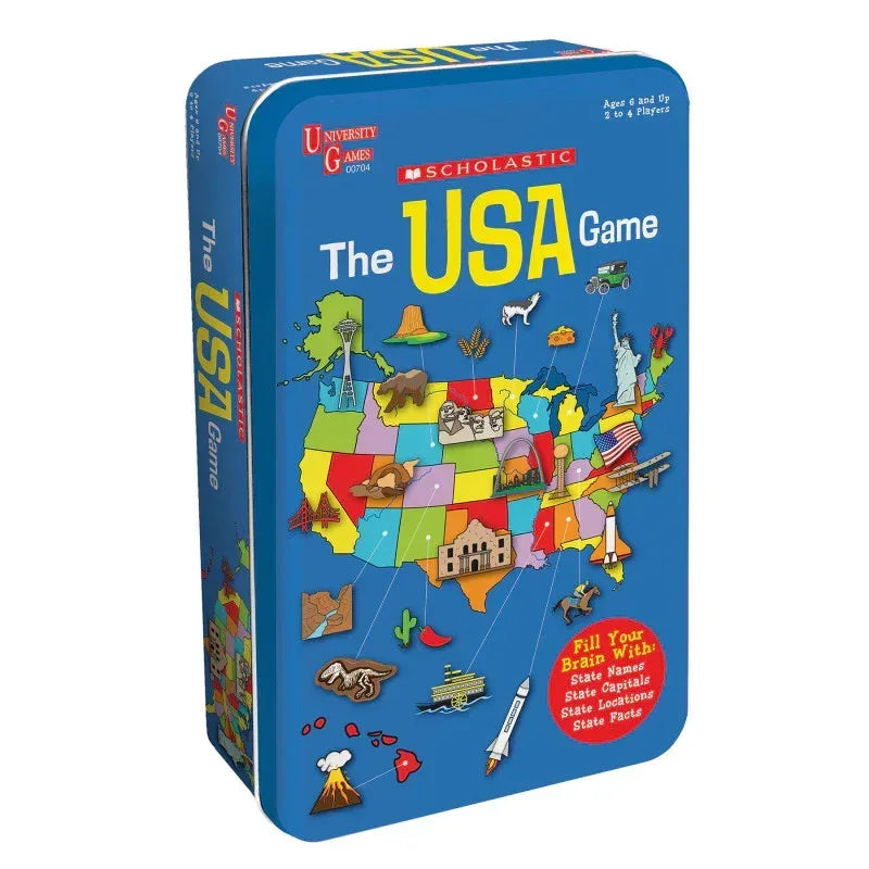 The Scholastic USA Game Tin