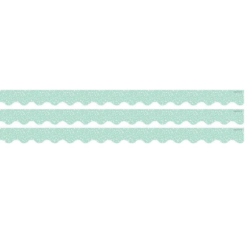 Composition Green Scalloped Border Trim, 35 Feet Per Pack, 3 Packs
