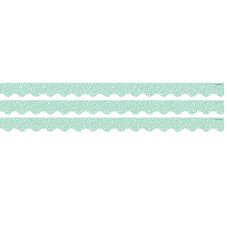 Composition Green Scalloped Border Trim, 35 Feet Per Pack, 3 Packs