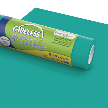 Bulletin Board Art Paper, Teal, 48" x 12', 4 Rolls