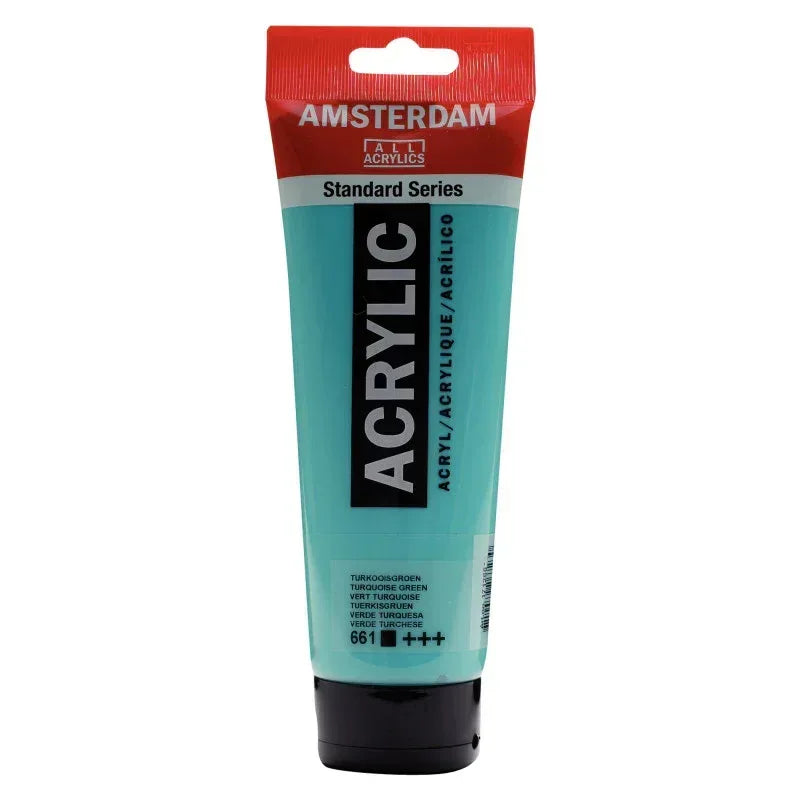 Standard Acrylic Paint Tube, 250 mL, Turquoise Green 661
