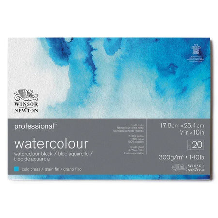 W&N Professional Watercolour Block 140lb CP - 7x10"