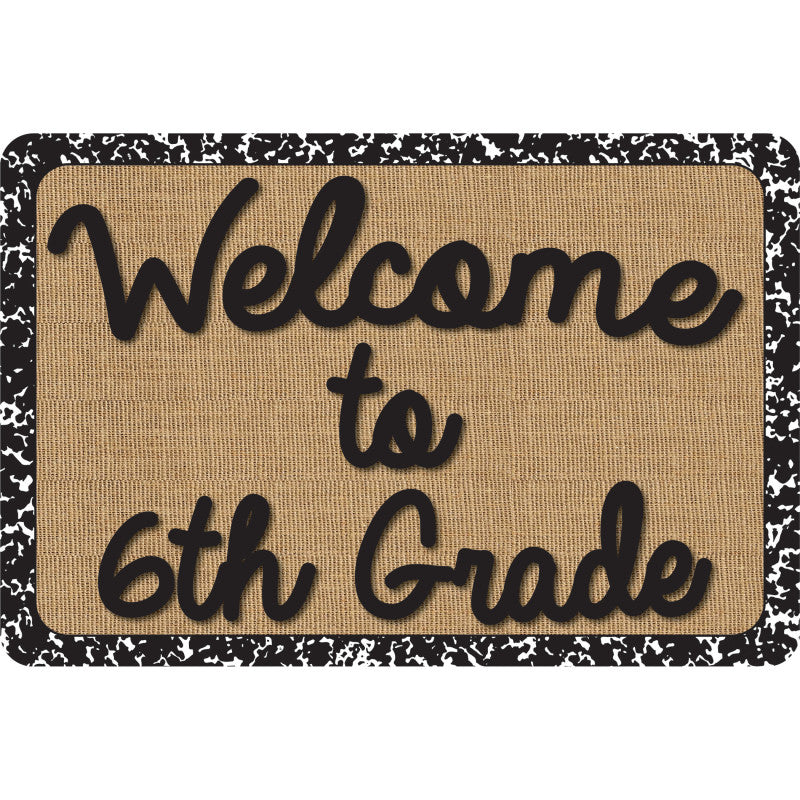 The Original Fun Matâ¢, Welcome Mat, 15.5x23.5 in, Welcome to 6th Grade