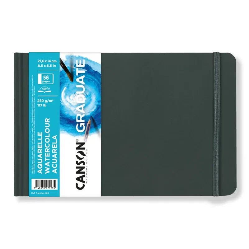 Graduate Watercolor Art Book, Hard Cover Binding, 28 Sheet, 8.5x5.5 inch, 1 Count