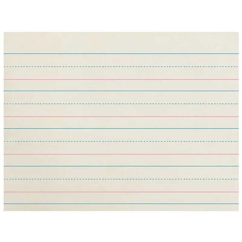 Newsprint Handwriting Paper, Dotted Midline, Grades Pre-K & K, 1-1/8" x 9/16" x 9/16" Ruled Long, 10-1/2" x 8", 500 Sheets