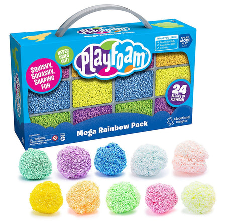NO-MESS PLAYFOAM® Educational Insights Mega Rainbow Pack-Set of 24 (EI-2045)