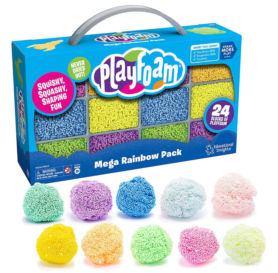 NO-MESS PLAYFOAM® Educational Insights Mega Rainbow Pack-Set of 24 (EI-2045)