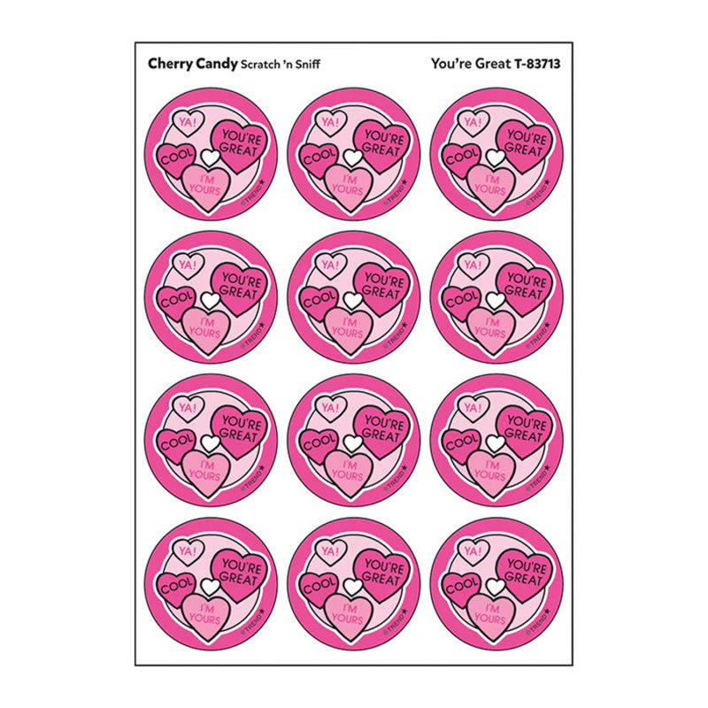 You're Great/ Cherry Candy Scent Stickers, 24 ct.