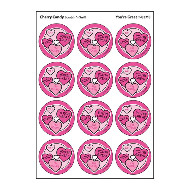 You're Great/ Cherry Candy Scent Stickers, 24 ct.