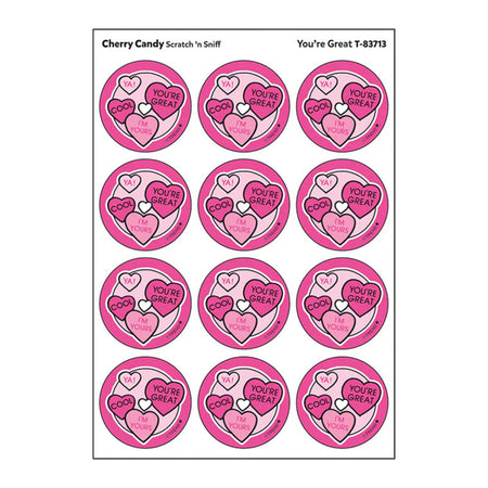 You're Great/ Cherry Candy Scent Stickers, 24 ct.
