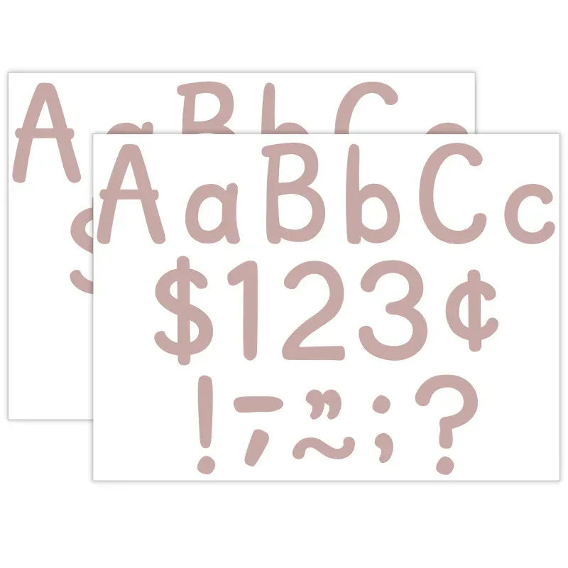 Light Mauve 4" Modern Classic Letters Combo Pack, 257 Per Pack, 2 Packs