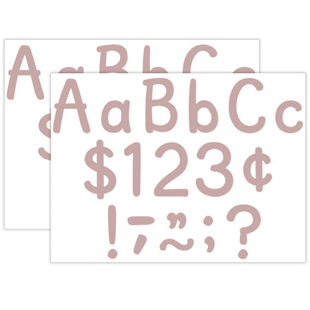 Light Mauve 4" Modern Classic Letters Combo Pack, 257 Per Pack, 2 Packs