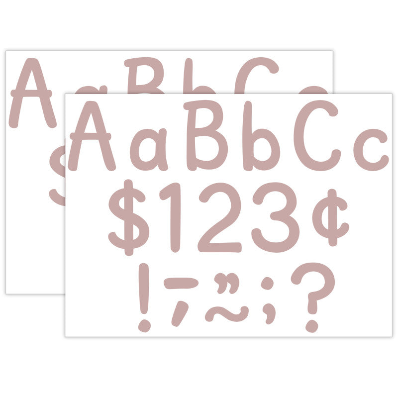 Light Mauve 4" Modern Classic Letters Combo Pack, 257 Per Pack, 2 Packs