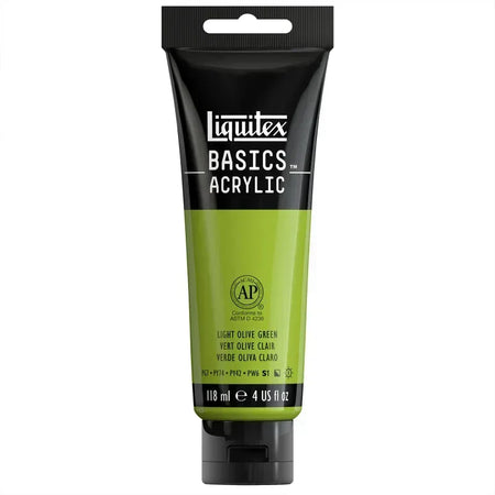BASICS Acrylic Paint, 118 mL Tube, Light Olive Green