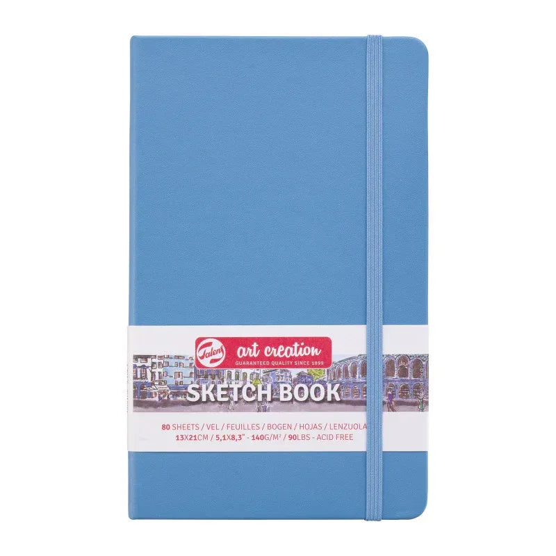 Sketchbook, 80 Sheets, 90lbs, Lake Blue Cover, 5.1" x 8.3"