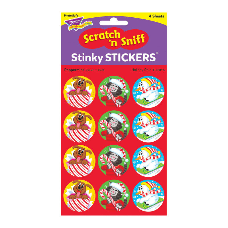 Holiday Pals/Peppermint Stinky StickersÂ®, 48 Count