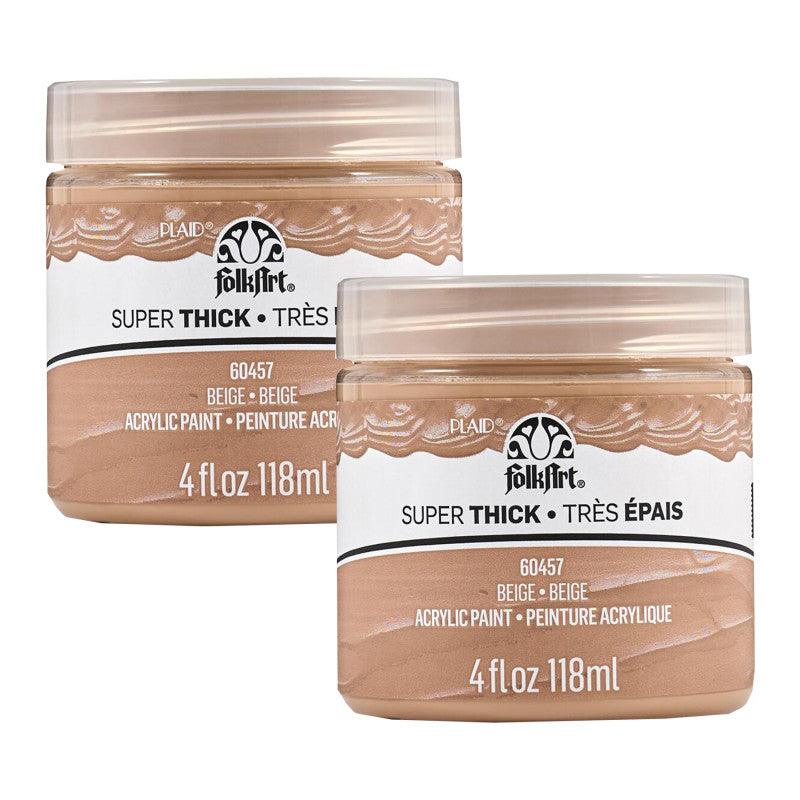 Super Thick Acrylic Paint, 4 oz, Beige, 2-Pack
