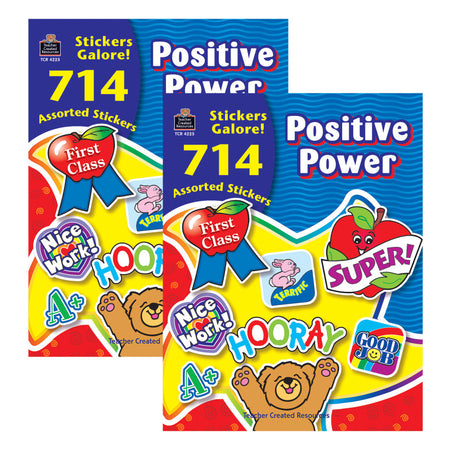 Positive Power Sticker Book, 714 Stickers Per Book, Pack of 2