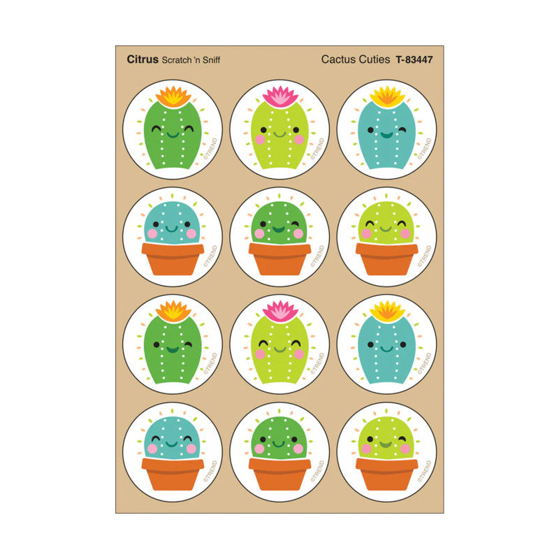 Cactus Cuties, Citrus scent Scratch 'n Sniff Stinky Stickers&reg;, Pack of 48