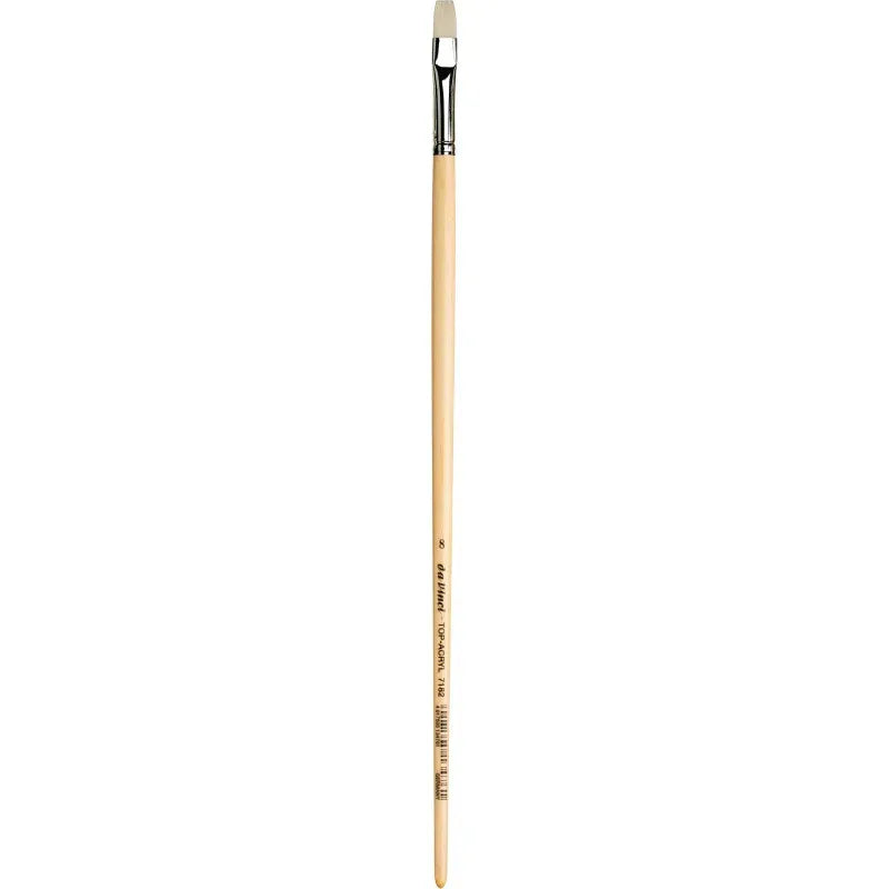 TOP-ACRYL Bright White Brush, Synthetic, Acrylic & Oil, Flat, Series 7182, Size 8