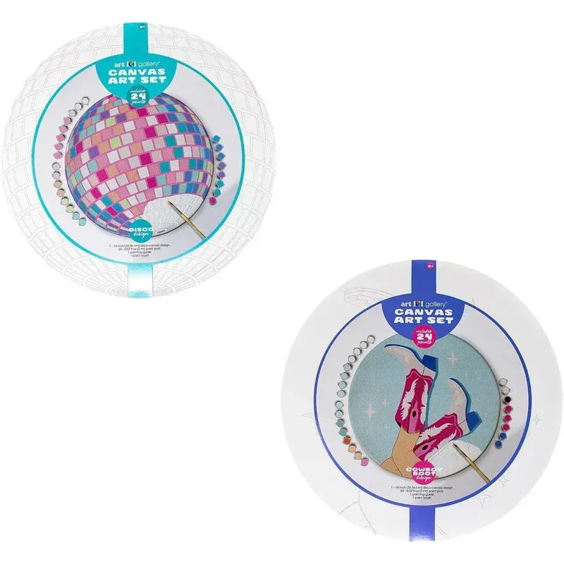 Gallery Disco Cowgirl Two Pack Paintable Canvas Art Set