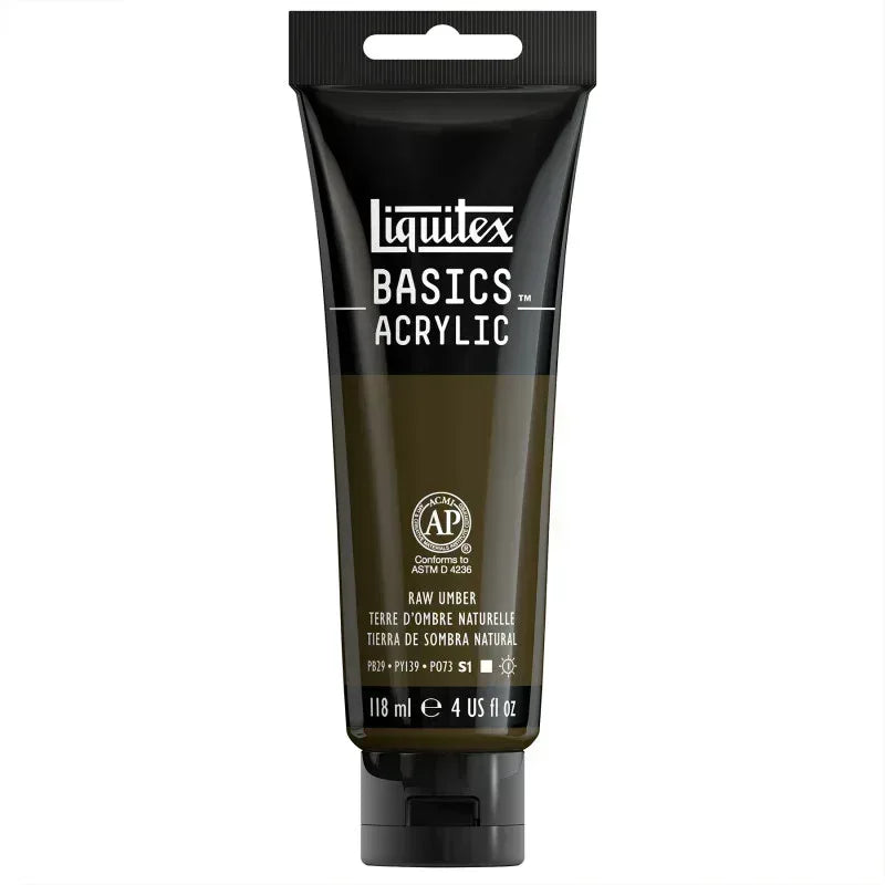 BASICS Acrylic Paint, 118 mL Tube, Raw Umber