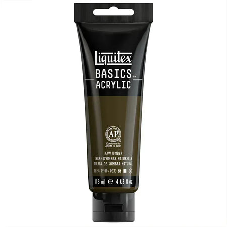BASICS Acrylic Paint, 118 mL Tube, Raw Umber