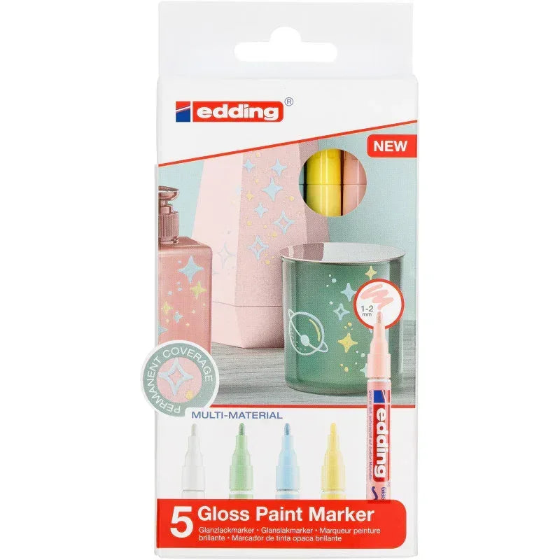 751 Series Gloss Paint Marker, Pastel Colors, Set of 5