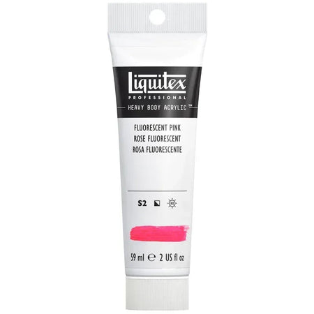 Professional Heavy Body Acrylic Paint, 59 mL Tube, Fluorescent Pink