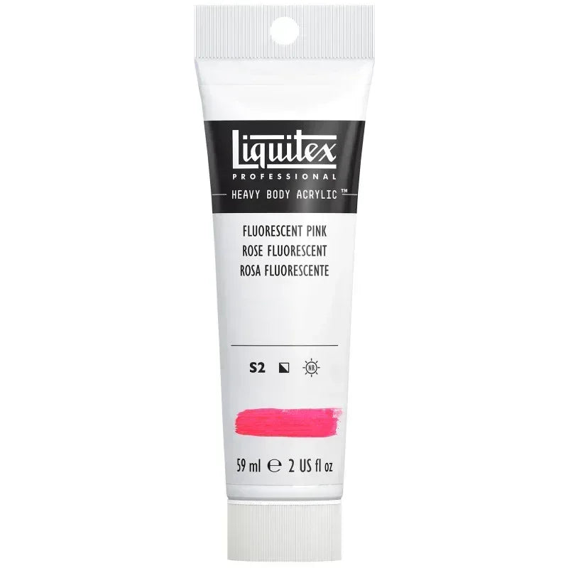 Professional Heavy Body Acrylic Paint, 59 mL Tube, Fluorescent Pink