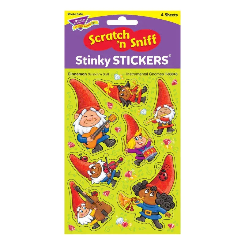Instrumental Gnomes/Cinnamon Mixed Shapes Stinky Stickers&reg;, 28 ct.