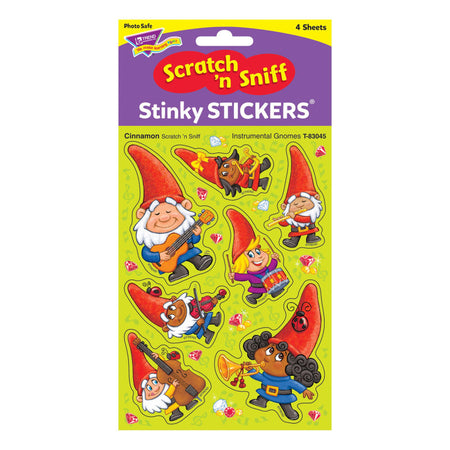 Instrumental Gnomes/Cinnamon Mixed Shapes Stinky Stickers&reg;, 28 ct.
