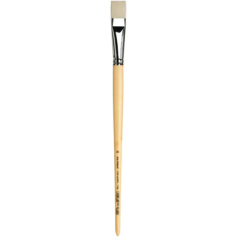 TOP-ACRYL Bright White Brush, Synthetic, Acrylic & Oil, Flat, Series 7182, Size 20