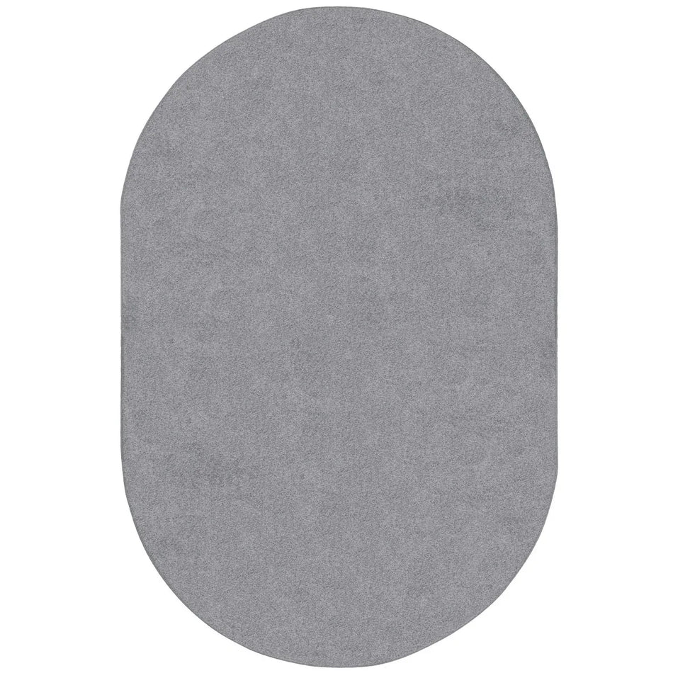 Endurance 6' x 9' Oval area rug in color Silver