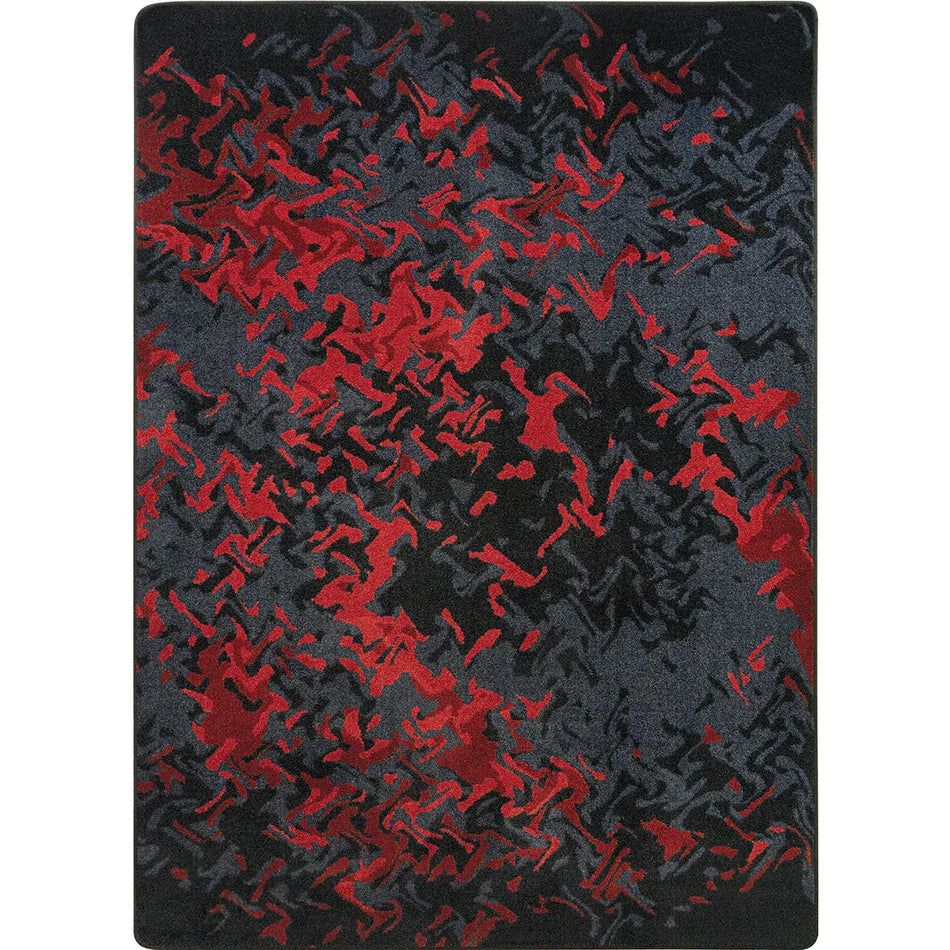 Eruption 3'10" x 5'4" area rug in color Ruby