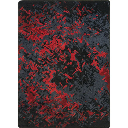 Eruption 5'4" x 7'8" area rug in color Ruby