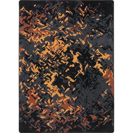 Eruption 10'9" x 13'2" area rug in color Tangerine