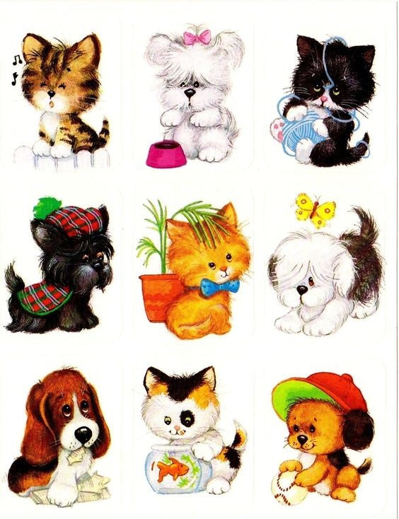 Eureka Cute Dogs & Cats Stickers EU65087