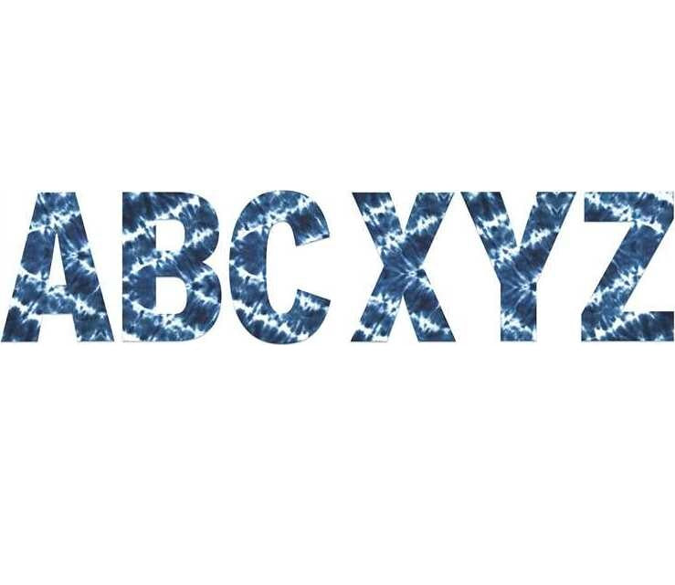 Shibori Tie-Dye 7" Reusable Letters