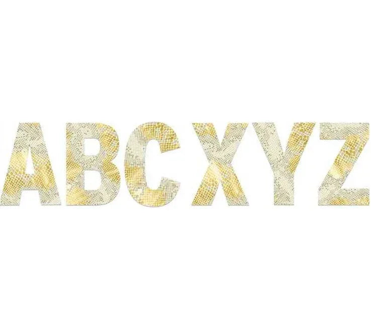 Metallic Reptile Jumbo 7" Reusable Letters