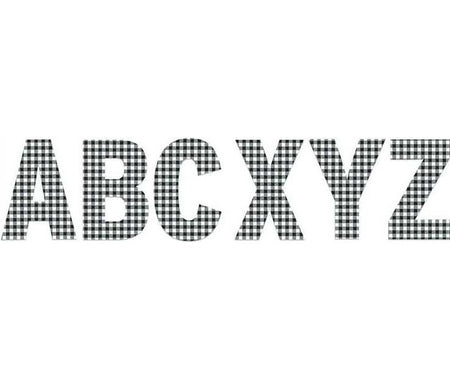 Black & White Gingham 7" Reusable Letters