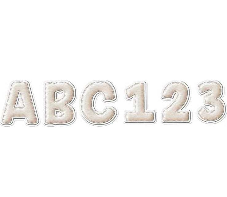 A Close-Knit Class Cream Felt Reusable Letters