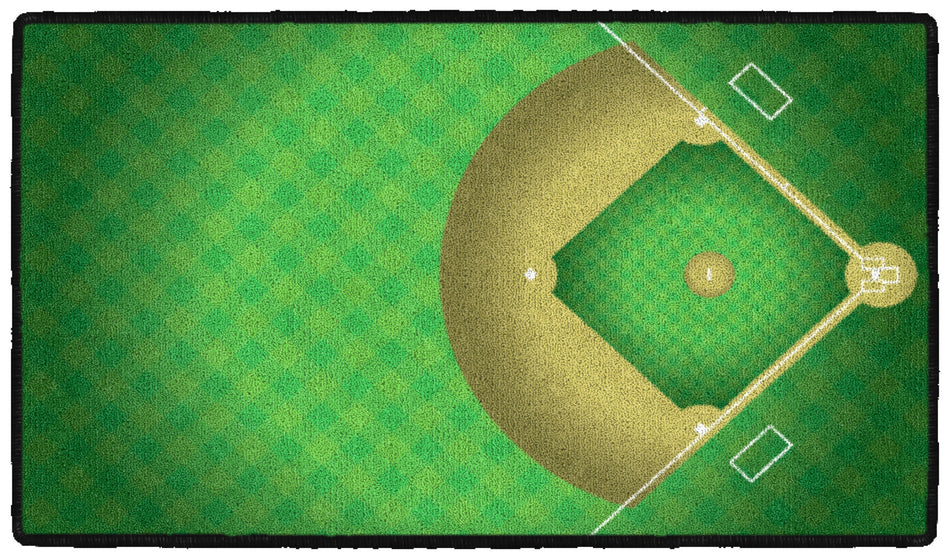 BASEBALL FIELD RECTANGLE CARPETS 20" X 34"