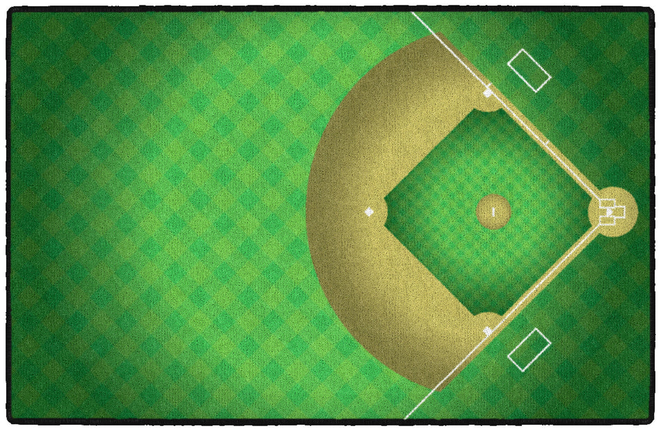 BASEBALL FIELD RECTANGLE CARPETS 30" X 46"