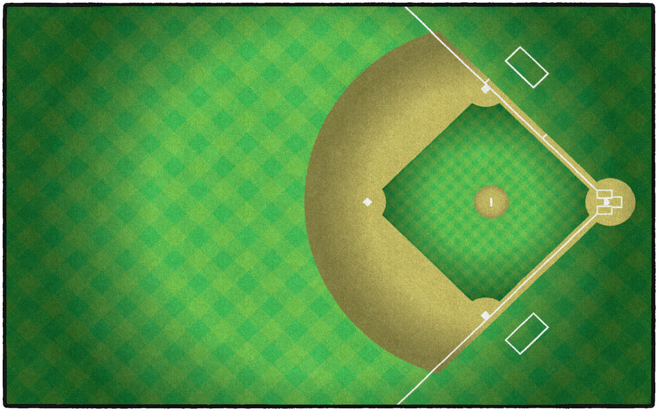 BASEBALL FIELD RECTANGLE CARPETS 5' X 8'